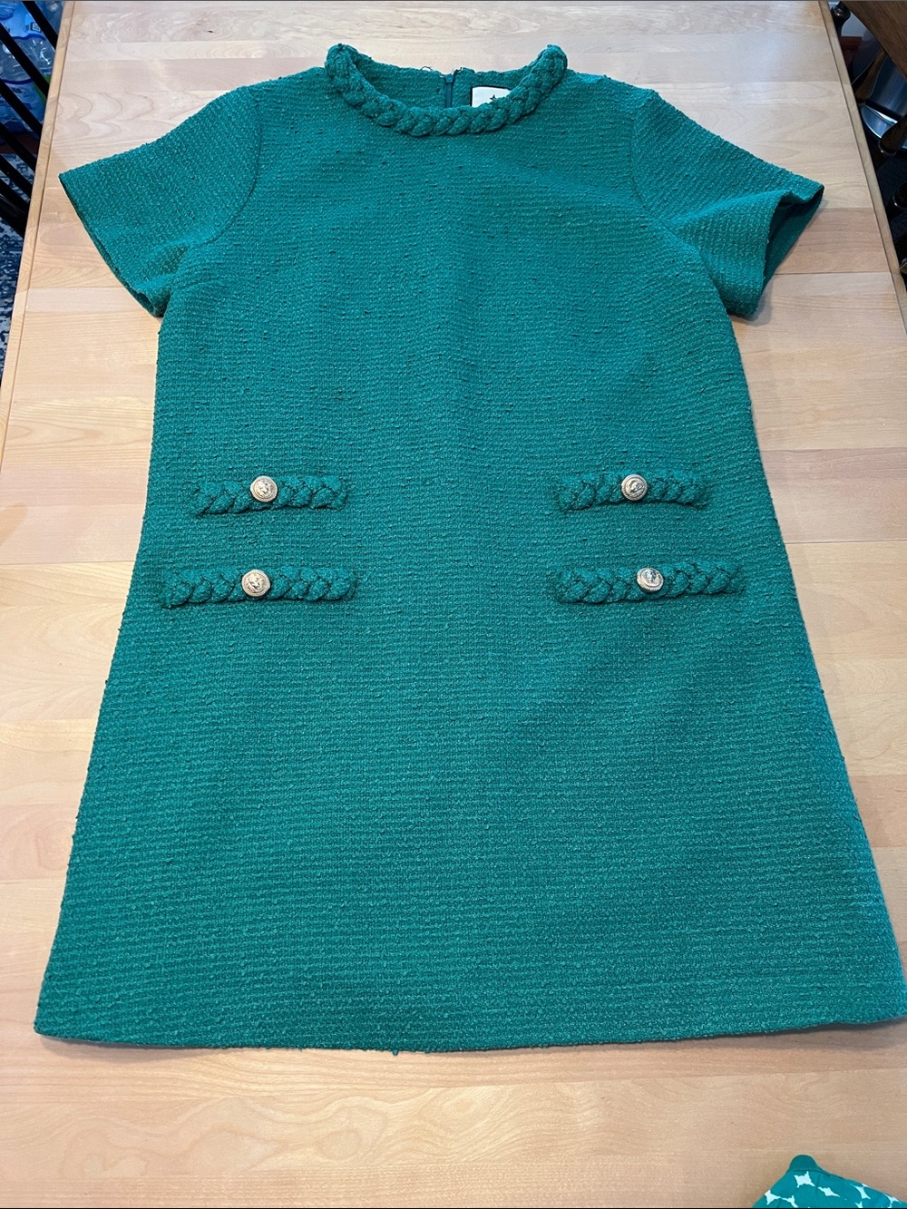 3x XXXL Tuckernuck Jackie tweed green dress